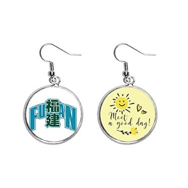 Imagem de Fujian City Province Modeling Ear Drop Sun Flower Brinco Jóias Moda, Medium, Metal