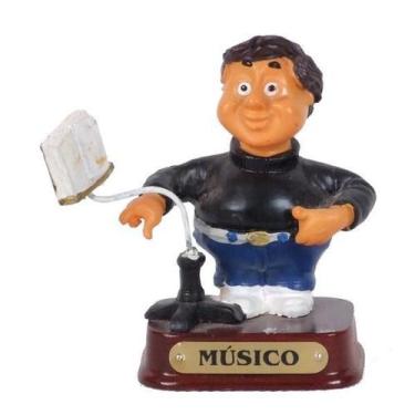 Imagem de Boneco Profissional Musico Miniatura Decoração 8cm - Zona Livre