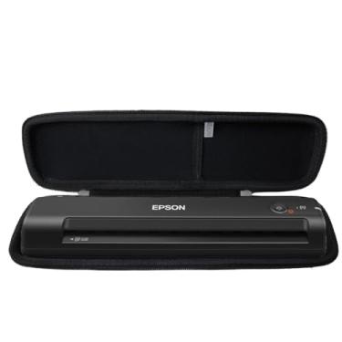 Imagem de Anleo Estojo rígido para scanners Epson ES-50 / ES-60W / RR-60 / DS-70 / RR-70W - Caixa portátil resistente à água com alça e bolso de acessório dedicado (preto)