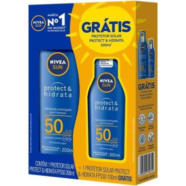Imagem de Kit Protetor Solar Corporal Nivea Protect e Hidrata 200 ML + 100 ML FP
