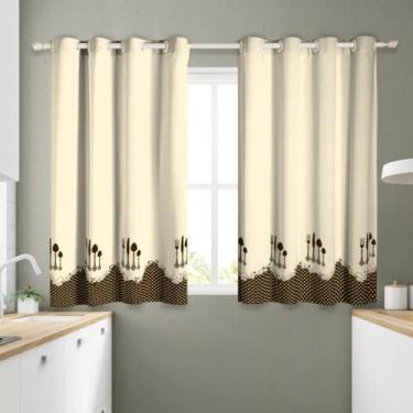 Imagem de Cortina Cozinha Oxford Linhão Premium Estampada (2,40 x 1,40, Talher)