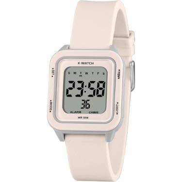 Imagem de Relógio X-Watch Feminino Ref: Xlppd063 Bxtx Retangular Digital Nude