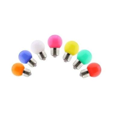 Imagem de Lâmpadas De Chandelier LED Coloridas 20 PCS E27 220V G45 1W Iluminação