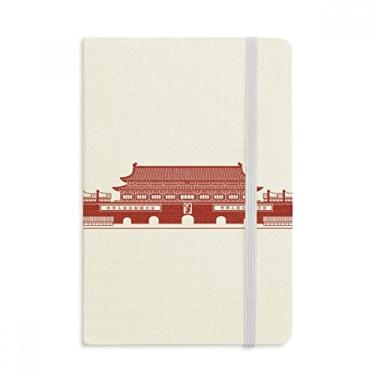Imagem de Caderno chinês vermelho Tiananmen Chairman Mao com capa dura de tecido oficial