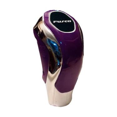 Imagem de Bola de câmbio kadman resinado fusca roxa-cromada - Shekparts