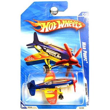 Imagem de Hot Wheels 2010 HW Racing Mad Propz Airplane Plane Blue Yellow and Red