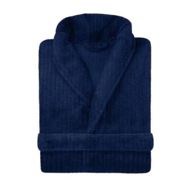 Imagem de Roupão Microfibra Stripe Canelado Tamanho Médio e Plus Size - Andreza 