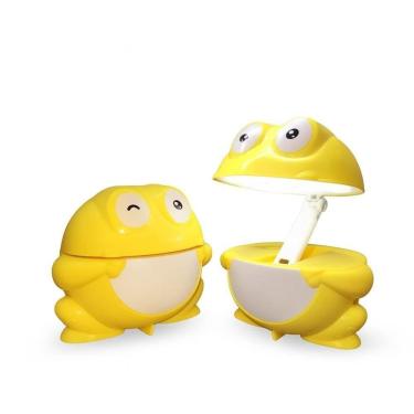 Imagem de Luminaria De Mesa Comoda Led Infantil Sapo Dobravel Design Articulavel Decoracao Quarto Bebe Crianca Amarelo