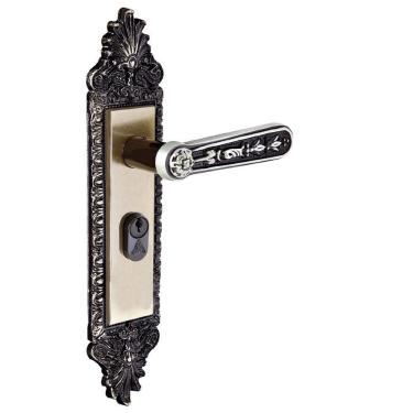 Imagem de Fechadura Entrada Alavanca S40mm Latonado Oxidado Colonial Aliança