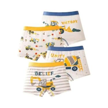 Imagem de Cuecas De Algodão Para Meninos Com Estampa De Carro, Shorts De Estampa