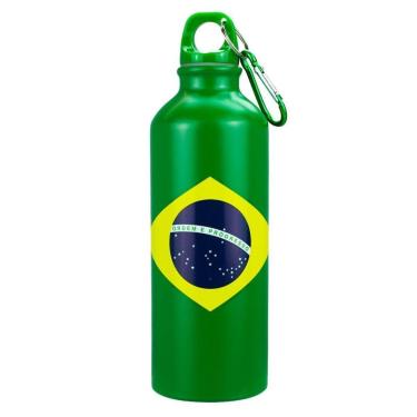 Imagem de Garrafa Alumínio Prendedor Copa Verde Brasil 600ml-Masculino