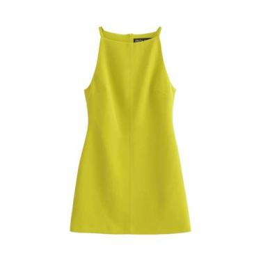 Imagem de Vestido Mini Bodycon - Branco, Preto, Vermelho e Azul - Decote Halter,