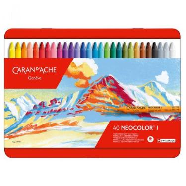 Imagem de Giz Pastel Oleoso Cara D'ache Neocolor I 40 Cores - Caran d'Ache