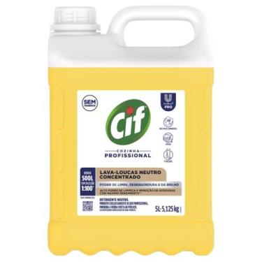 Imagem de Detergente Neutro Líquido Concentrado Cif Profissional 5 Litros - Cif 