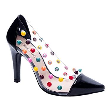 Imagem de Scarpin Torricella Transparente Vernis Preto Cor:preto; Tamanho:35