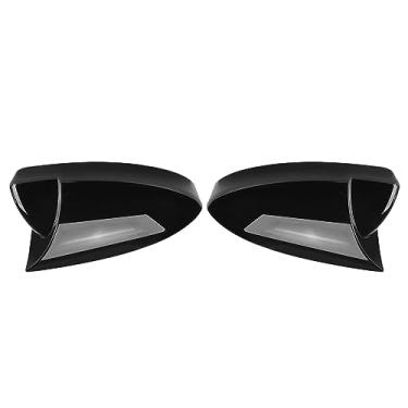 Imagem de MACHSWON Capa para espelho retrovisor automotivo (preto brilhante), compatível com Renault Megane 4 MK4 2016-2020, acabamento de decoração exterior de moldagem lateral da porta