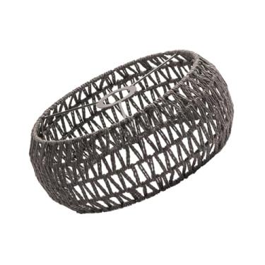 Imagem de Ioensy Abajur de corda de papel, abajur pendente tecido, abajur boho, abajur tecido para sala de jantar, cozinha, café, preto