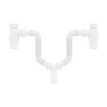 Imagem de Sifão Duplo Sanfonado Extensível Censi Com Copo Horizontal B