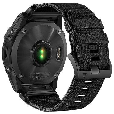 Imagem de Abanen Pulseiras de relógio de nylon de ajuste rápido atualizadas de 22 mm para Garmin Fenix 7/Fenix 6/Fenix 5/EPIX 2, pulseira esportiva de nylon ajustável com fecho de aço inoxidável para Forerunner