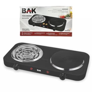 Imagem de Fogareiro Elétrico 220v Cooktop Indução Camping Cozinha 2000w 2 Bocas Bak Preto