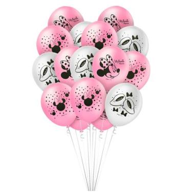 Imagem de 25 Balões Bexigas Minnie Rosa decoração festas aniveráio - Regina Fest