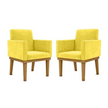 Imagem de KIT 02 Cadeiras Com Base Mesa De Estudos Poltrona Decorativa - Balaqui