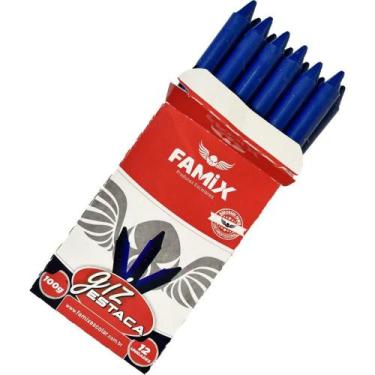 Imagem de Lápis Estaca Azul 100G com 12 Unidades - Famix