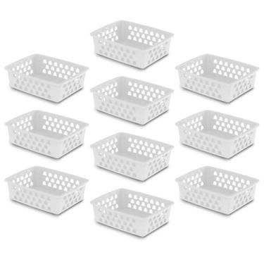 Imagem de Kit 10 Cestos Organizador Grande Multiuso Organizador de Geladeira 25x