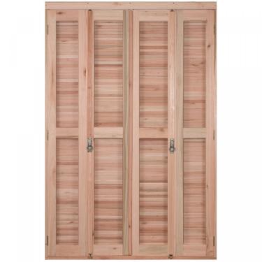 Imagem de Porta Janela Pantográfica e Caixilhos Para Vidros Pantográficos 213X180Cm Natural