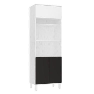 Imagem de Paneleiro 70cm 3 Portas E 2 Nichos Para Forno Microondas Dor Branco/br