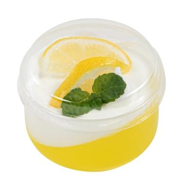 Imagem de Restaurantware - APENAS TAMPAS: Base RW 2,7 x 2,4 x 0,7 polegadas, 25 tampas transparentes descartáveis - copos de sobremesa vendidos separadamente, sem orifício de palha, capas de cúpula de plástico