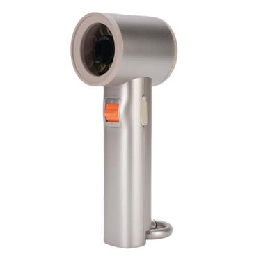 Imagem de Asixxsix Ventilador portátil, 13.000 RPM de alta velocidade, 100 níveis ajustáveis, visor digital, silencioso, portátil, com gancho, para viagens e acampamentos (Marrom)