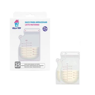 Imagem de Sacos Para Armazenar Leite Materno 250ml Com Ziper Duplo Anti Vazament