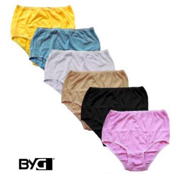 Imagem de Kit 5 Calçola Senhora PLUS SIZE 100 Algodão G3 G4 G5 - Maramiss Linger