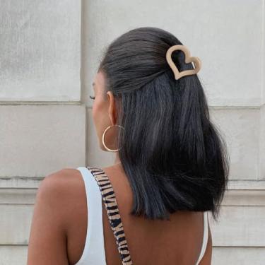 Imagem de Coração elegante - grampo de garra de cabelo com motivo - plástico premium para penteados sofisticados