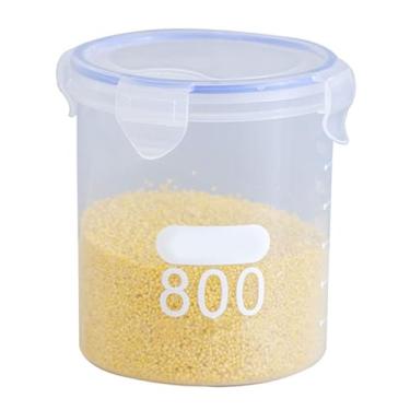 Imagem de SIWOTED Vasilha selada multifuncional transparente plástico leite em pó grãos jarra de armazenamento de cereais com tampa para cozinha