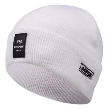Imagem de Gorro De Lã Macio Com Bordado Para Inverno Masculino, Chapéu Casual De