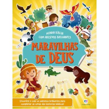 Imagem de Livro - Maravilhas de Deus - Bíblia com adesivos brilhantes