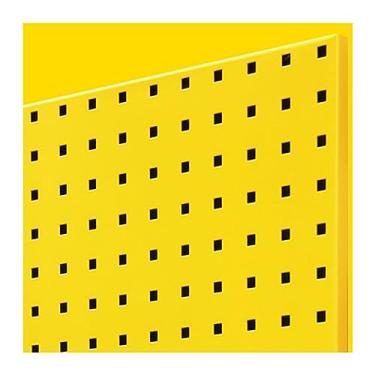 Imagem de Organizador de quadro de parede - Painel de exibição versátil com prateleiras para sala de artesanato, garagem, cozinha, banheiro, escritório e varejo - amarelo 90 x 45 cm para joias e ferramentas