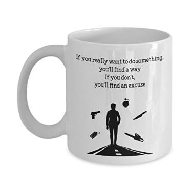 Imagem de Caneca de café com frases inspiradoras, citações, frases, citações inspiradoras, caneca com citação inspiradora - ideia de presente de xícara de café divertida