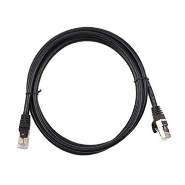 Imagem de pekdi Cabo De Rede Cat8 40 Gbps Cabo Ethernet De 2000 Mhz Com Blindagem Multicamadas 26Awg Pure Copper Core Gold-Plated Interface 1.5M- 1.5M Preto