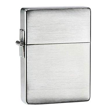 Imagem de Zippo Isqueiro de bolso Réplica cromada escovada sem cortes 1935
