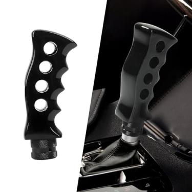 Imagem de gunroil 1 pacote com botão manual de mudança de marcha de carro com adaptador, chave inglesa de transmissão de veículo de metal durável à prova d'água com parafusos, acessórios universais de câmbio