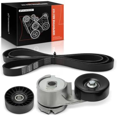 Imagem de A-Premium Kit de transmissão de correia serpentina do motor compatível com Ford F-150 F150, F-250 F250, F-350 F350, Bronco, 1990 1991 1992-5.8L