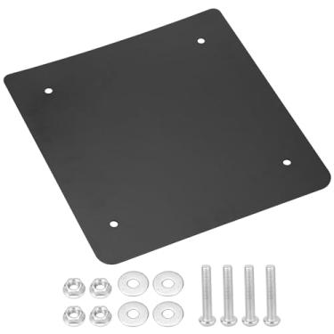 Imagem de VG MOTO Placa de base de metal de reforço interno com 2 mm de espessura para porta-malas com corte a laser preto compatível com Harley Touring Road King Street Glide com lâmina Rushmore Chopped King