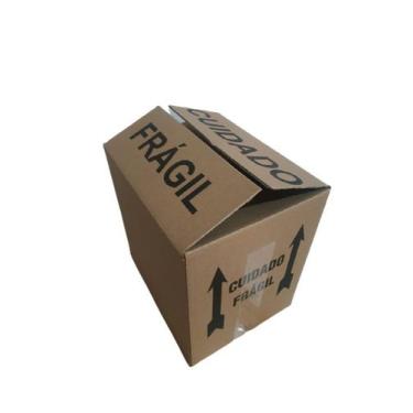 Imagem de 10 und Caixas de Papelão Parda Reforçada Embalagens Correios Sinalizaç
