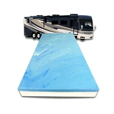 Imagem de FoamRush Beliche de 15,2 cm (76,2 cm x 203,2 cm) de substituição de colchão de espuma viscoelástica de gel refrescante, médio firme, conforto, suporte de alívio de pressão, feito nos EUA, caminhão de reboque de viagem, capa não incluída