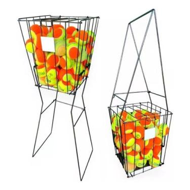 Imagem de Cesto Bola Beach Tenis Padel Cestinho Pegador 75 Bolas Quadra - Treco 