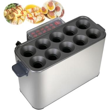 Imagem de Fabricante De Rolinhos De Ovo Elétrico, Fabricante De Omelete De Café Da Manhã, Caldeira De Salsicha De Ovos Com 10 Tubos, Cozimento Rápido, Para Uso Comercial, Carrinho De Lanche, Café Da