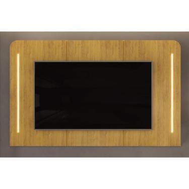 Imagem de Painel Home P-tv Até 75 Polegadas Atlas 100% Mdf C- Led 218x135cm Cedro - Dj Móveis